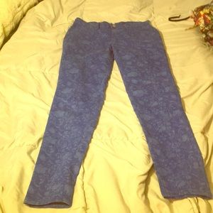 Francescas pattern stretch pants jeans